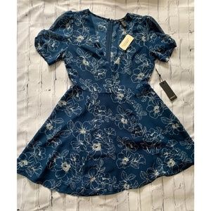 Navy Floral Dress